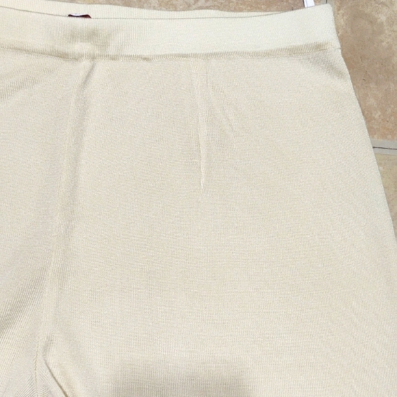 Vintage Donna GISPA Knit Cream Wide Leg, High Waisted Pants - Picture 6 of 14